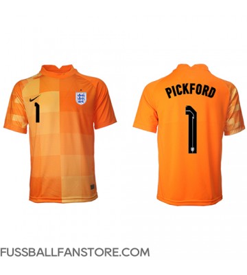 England Jordan Pickford #1 Torwart Replik Auswärtstrikot WM 2022 Kurzarm